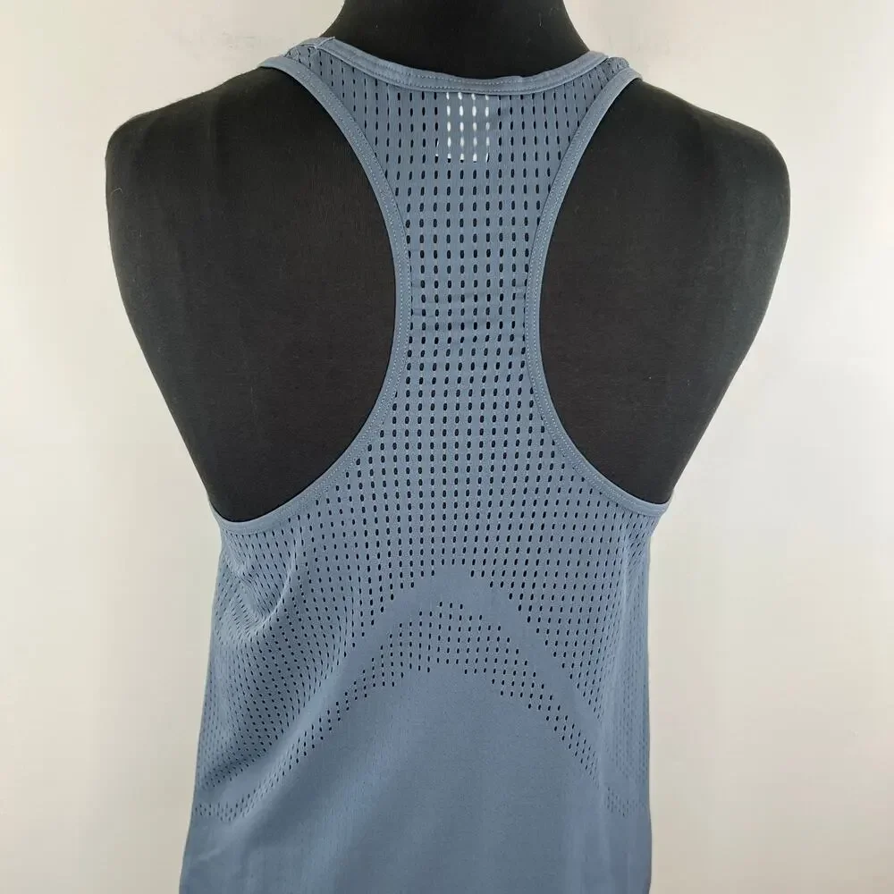 GAP Fit Blue Sleeveless Scoop Neck Tech Mesh Racer Back Tank Top Size S Small